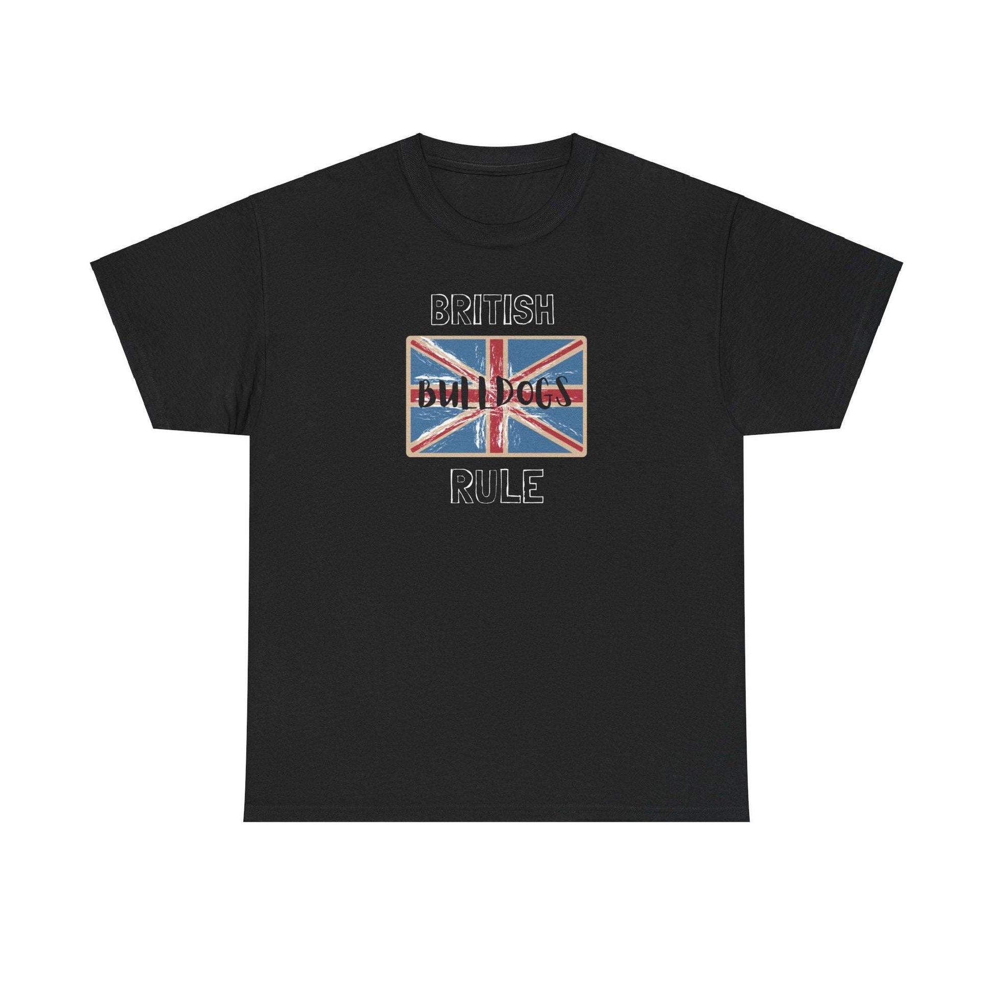 Black British Bulldogs Rule Dog T-Shirt