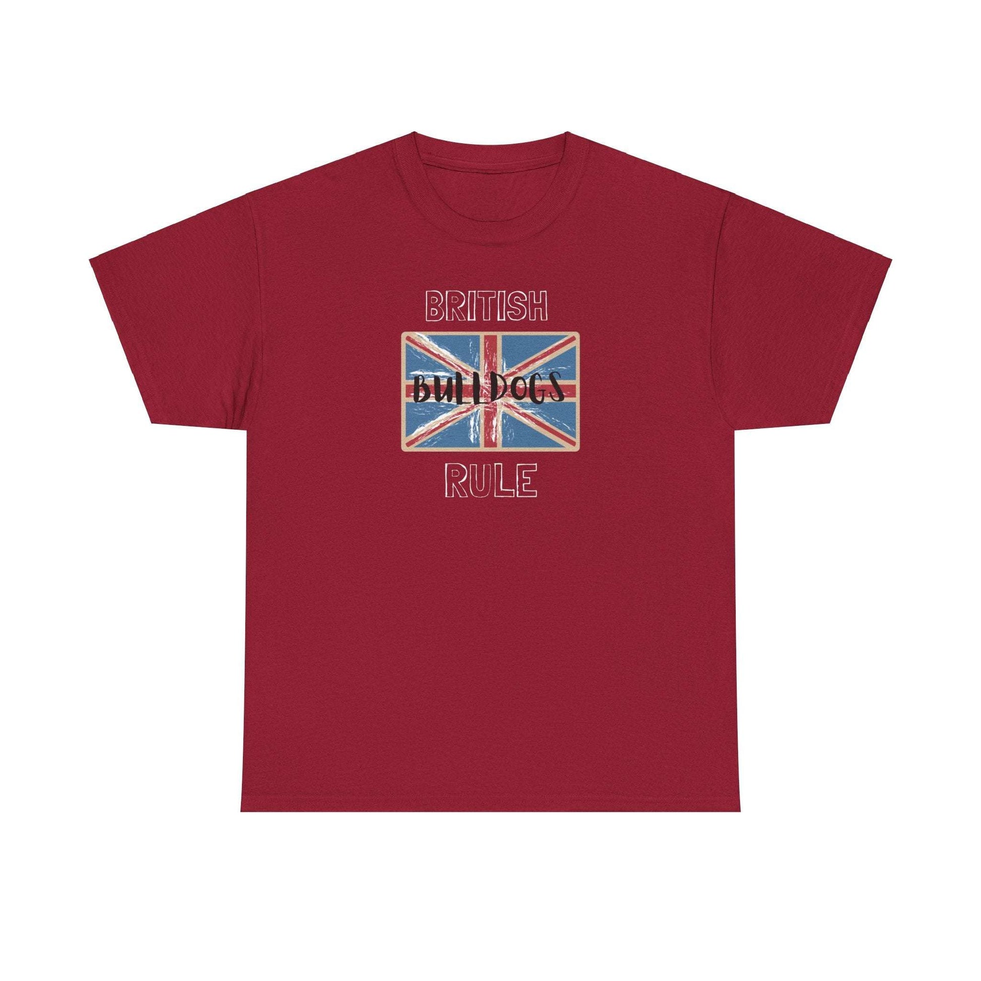 Red British Bulldogs Rule Dog T-Shirt