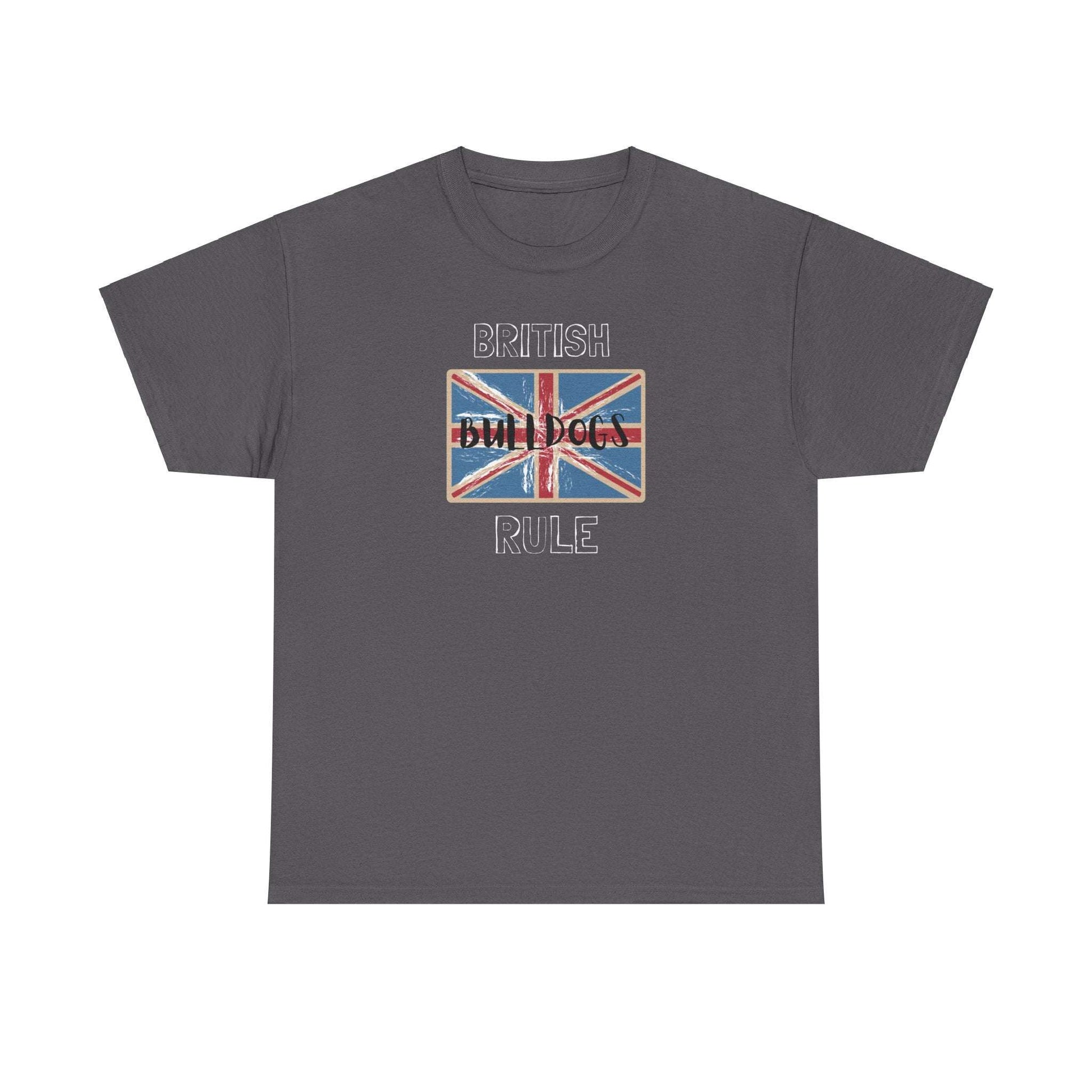 Grey British Bulldogs Rule Dog T-Shirt