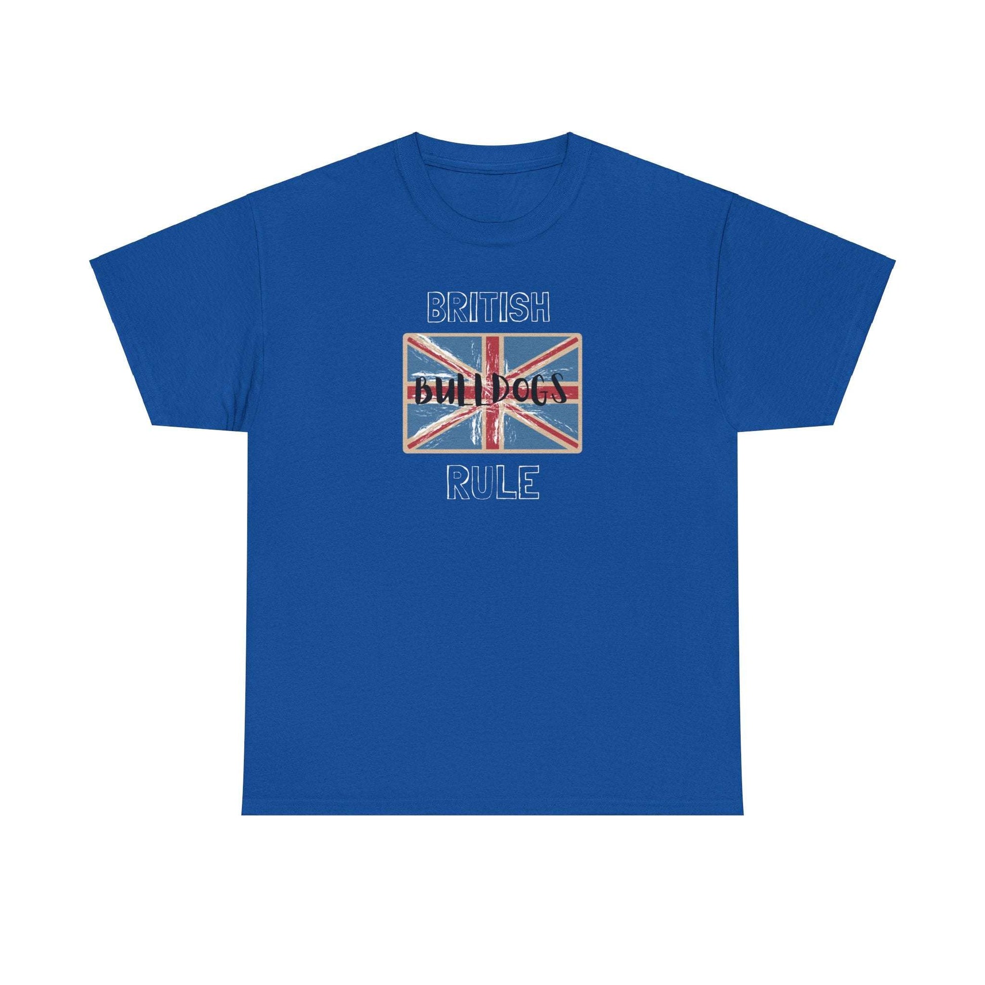 Blue British Bulldogs Rule Dog T-Shirt