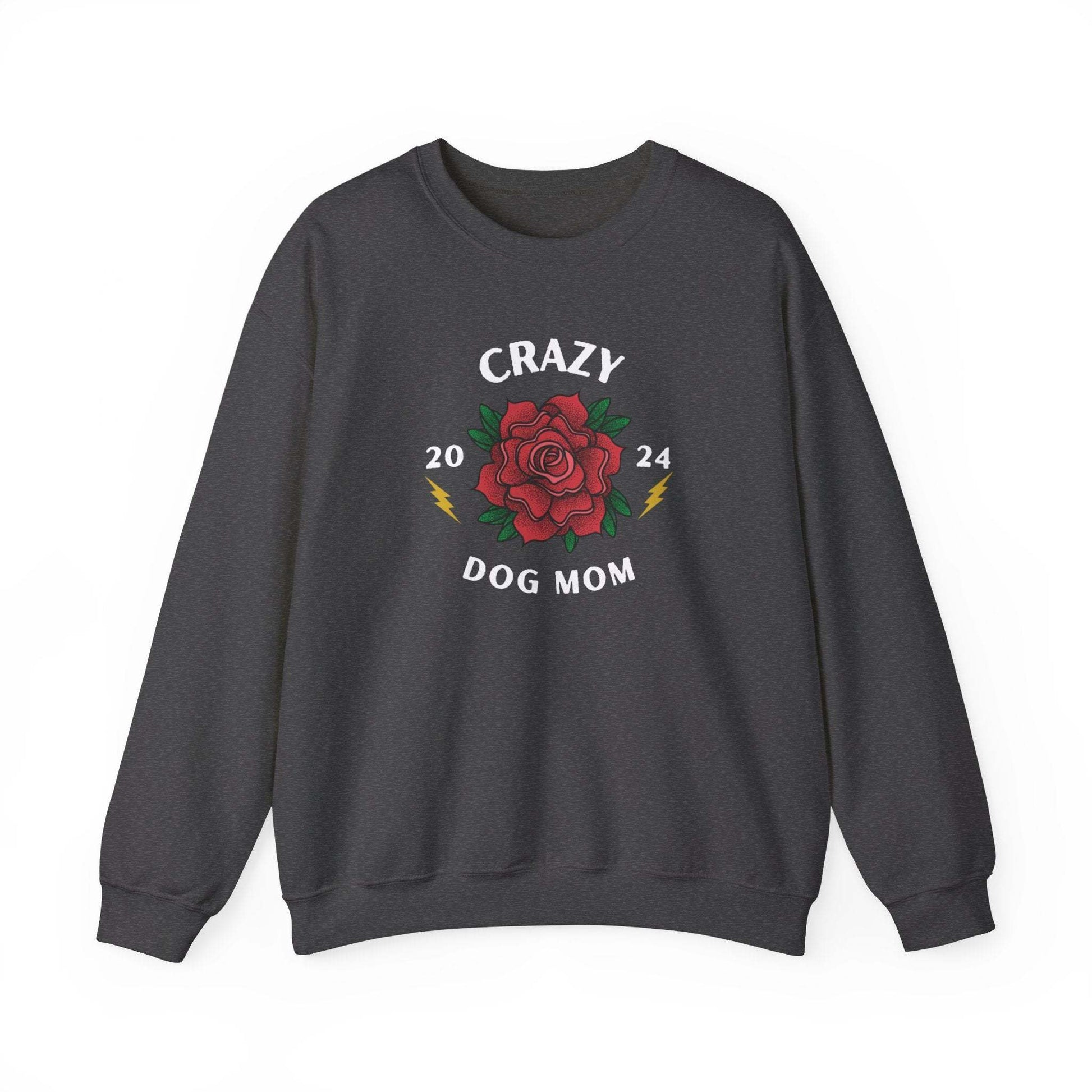 Crazy Dog Mom Sweatshirt, Grey