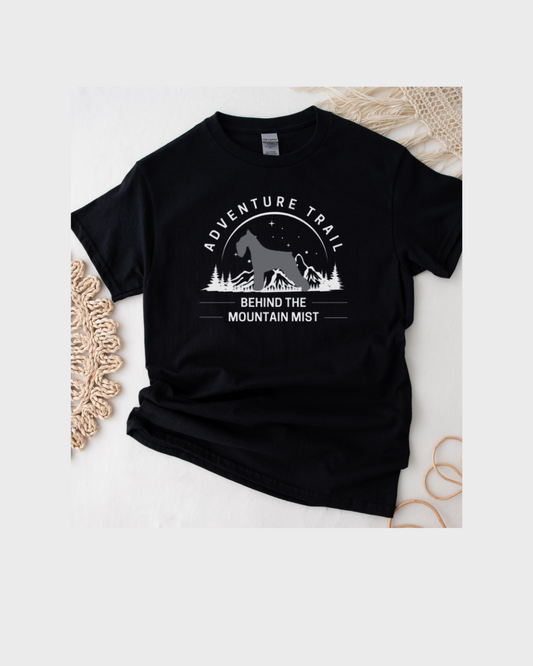 Behind The Mountain Mist | Premium Dog T-Shirt