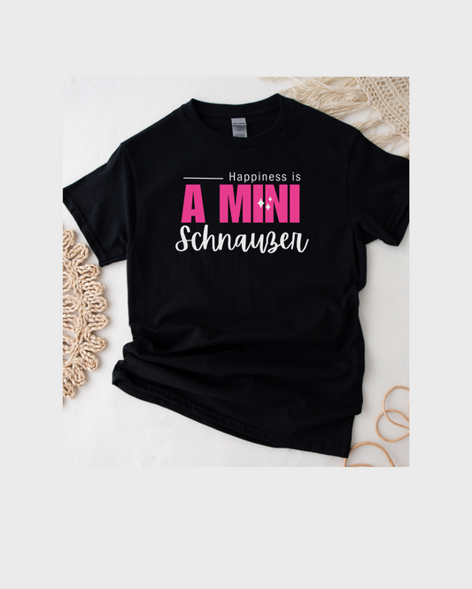 Happiness Is A Mini Schnauzer | Premium Miniature Schnauzer T-Shirt