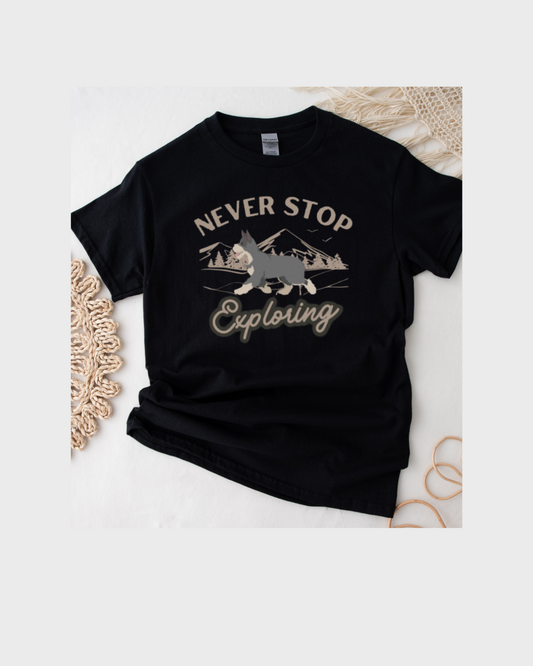 Never Stop Exploring | Premium Dog T-Shirt